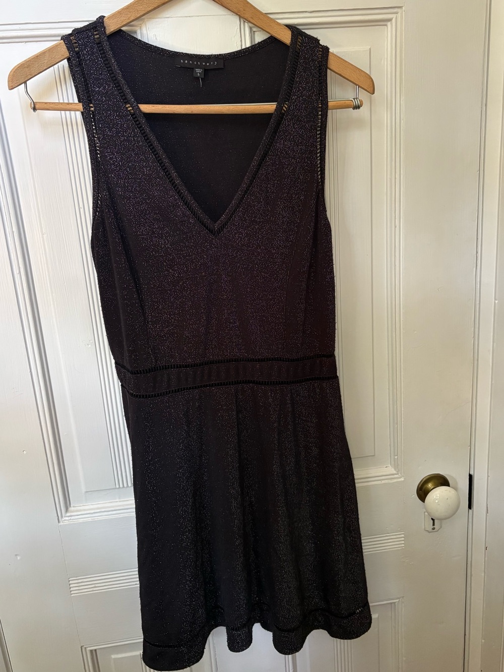 Sanctuary Sleeveless V-Neck Shimmer Dress